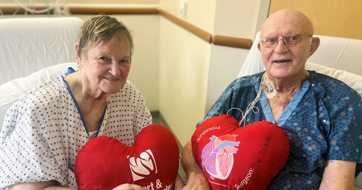 A Florida couple has experienced a lot together in their 63-year marriage — including back-to-back heart surgeries