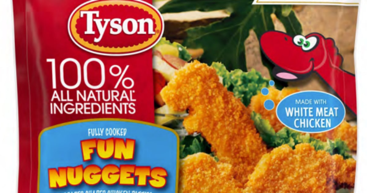 Tyson is recalling nearly 30,000 pounds of its dinosaur-shaped nuggets