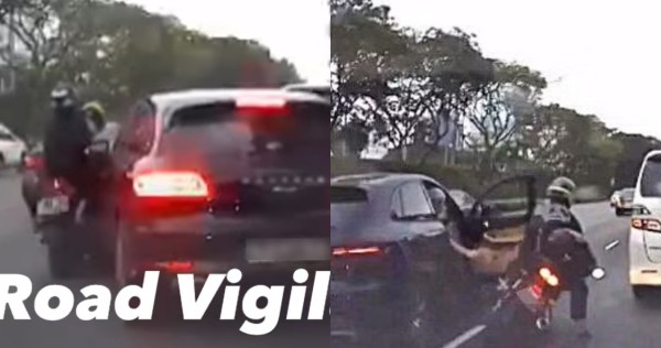 Double trouble: 2 motorcycles crash into Porsche SUV seconds apart, Singapore News